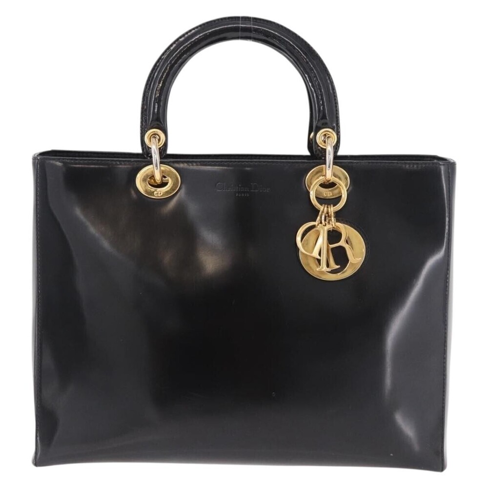 Christian Dior Vintage Lady Dior Patent Medium